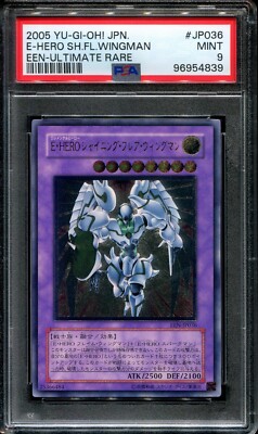 Yugioh Elemental Hero Shining Flare Wingman Ultimate Rare EEN-JP036 PSA 9 Mint-image