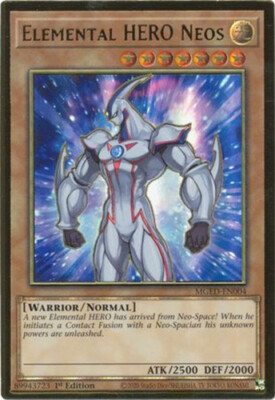 Yu-Gi-Oh Card - MGED-EN004 - ELEMENTAL HERO NEOS (premium gold rare holo) - NM/M-image