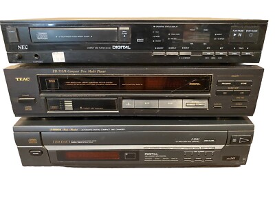 CD Players Lot Of 3 - for Parts or Repair NEC TEAC FISHER 5, 6 Disc Cd Changer-image