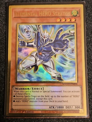 Yugioh Elemental HERO Stratos - Maximum Gold - MAGO-EN004 1st Edition NM-image