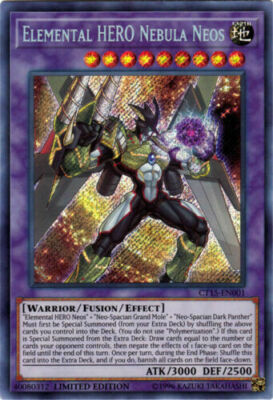 *** ELEMENTAL HERO NEBULA NEOS *** SECRET RARE MINT/NM CT15-EN001 YUGIOH!-image