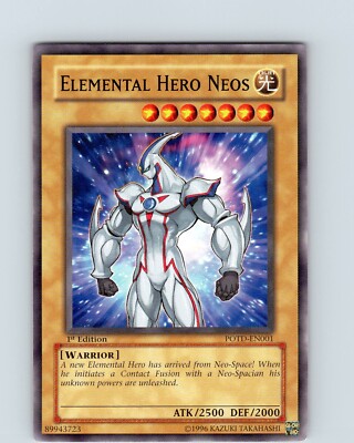 Yu-Gi-Oh TCG Elemental Hero Neos POTD-EN001 1st Edition Regular Common Card NM-image