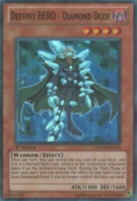 Yugioh-Destiny HERO - Diamond Dude-Super Rare-1st Edition-LCGX EN124 (LP)-image