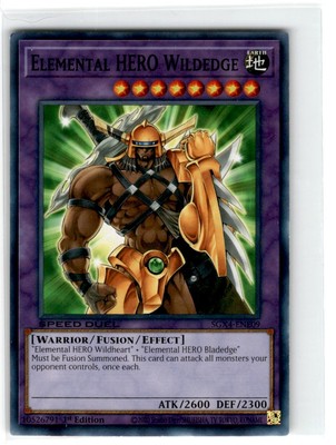 Yu-Gi-Oh! Speed Duel Elemental Hero Wildedge Common SGX4-ENE09 Heavily Played-image