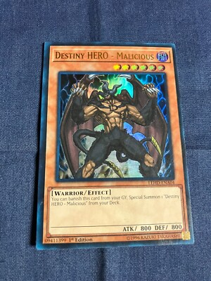 Destiny Hero Malicious Ultra Rare LEHD-ENA04 Yu-Gi-Oh! TCG 1st Edition-image