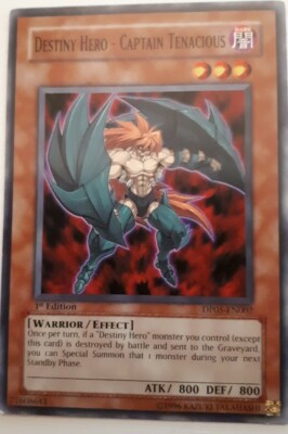 Yu-Gi-Oh! - Destiny Hero - Captain Tenacious - DP05-EN002 -Common- 1st Ed NM/LP-image