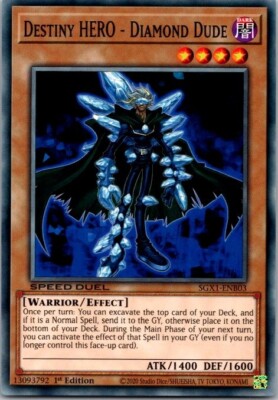 Destiny HERO - Diamond Dude SGX1-ENB03 Speed Duel GX 1st Edition-image