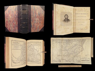 1865 CIVIL WAR 1ed Military Naval History NAVY Gettysburg Tenney MAPS Railroad-image