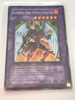 Yu-Gi-Oh Elemental Hero Phoenix Enforcer DP05-EN012 1st Edition Rare LP-image