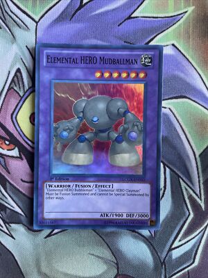 LCGX-EN053 Elemental Hero Mudballman Super Rare 1st Edition NM Yugioh Card-image