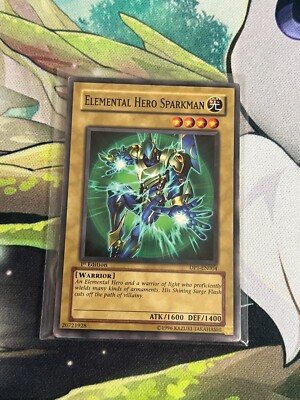 Elemental Hero Sparkman Yugioh DP1-EN004 Yu Gi Oh card 1st Edition Yu-Gi-Oh-image