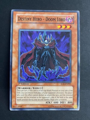 Yugioh Destiny Hero - Doom Lord EOJ-EN001 Common 1st Edition MP/LP-image