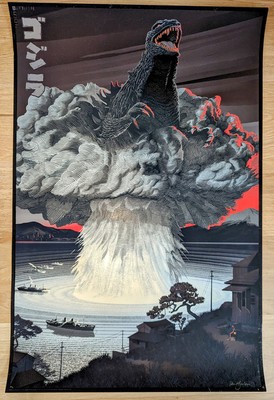 Godzilla Variant FOIL by Laurent Durieux SIGNED Ltd Edition Print Mondo Movie-image