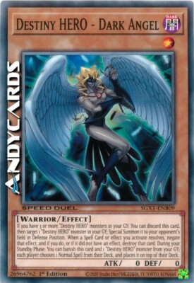 DESTINY HERO - DARK ANGEL (SPEED DUEL) • Common • SGX1 ENB09 • 1Ed • YUGIOH!-image
