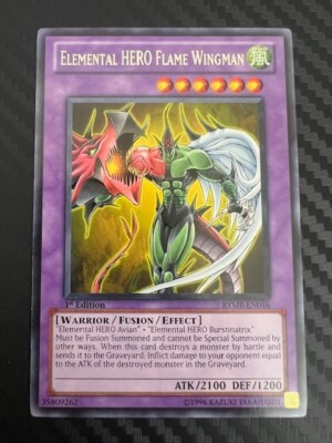 Yugioh Elemental HERO Flame Wingman RYMP-EN016 Rare 1st Ed NM-image