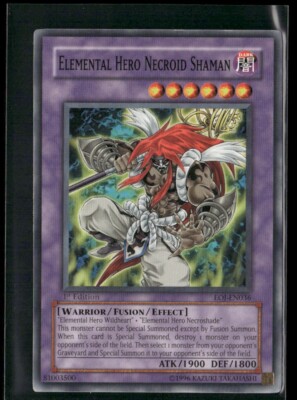 Yu-Gi-Oh! TCG Elemental Hero Necroid Shaman EOJ-EN036 1st Edition Common -image