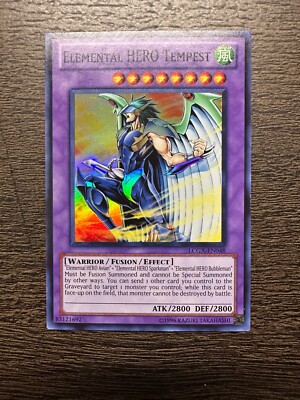 Elemental HERO Tempest LCGX-EN048 Super Rare 1st Edition LP YUGIOH-image