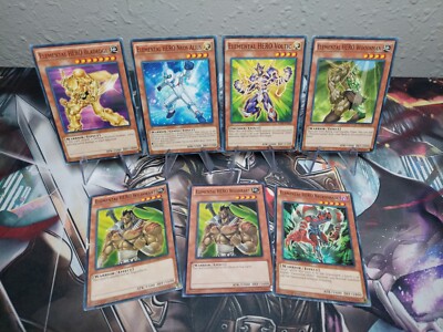 6 Card Yugioh! Elemental Heros Lot -  1st Edition W Bonus-image