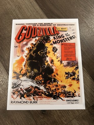 GODZILLA Art Print Photo 11 x 14” Poster Horror LIZARD Raymond Burr Monsters-image