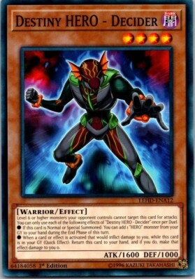 Destiny HERO - Decider LEHD-ENA12 Legendary Hero Decks 1st Edition-image