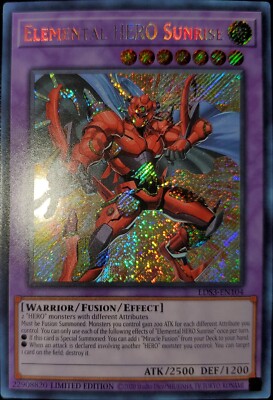 Yugioh 2022 Elemental Hero Sunrise Limited Ed. LDS3-EN104-image