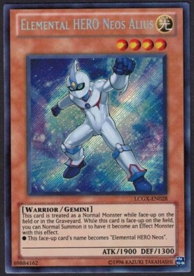Yugioh Elemental HERO Neos Alius LCGX-EN028 Secret Rare Unlim - NM-image