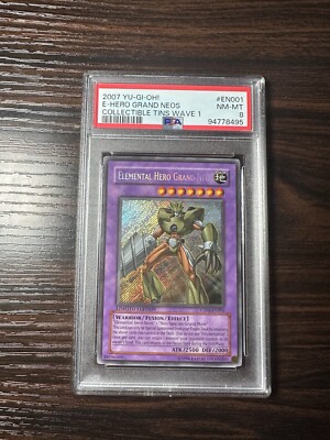 2007 Yu-Gi-Oh! - Elemental Hero Grand Neos - Secret Rare - CT04-EN001 - PSA 8-image