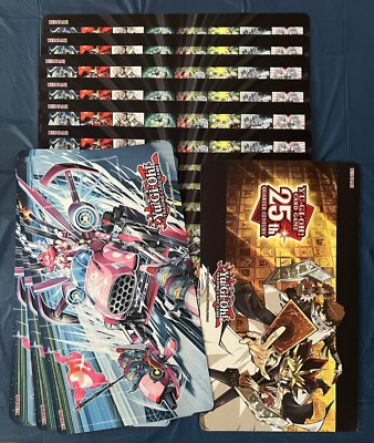 20 Yugioh Playmats 10 Elemental Hero 8 Gold Pride Chariot 2 25th Anniversary-image