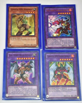 YuGiOh Elemental Hero 1st Edition Set LCGX-EN034 EN070 EN071 EN138 HOLO NM-image