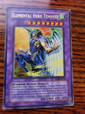 Exc - Elemental Hero Tempest EEN-EN034 Ultra Rare Unlimited Edition Yugioh Card-image
