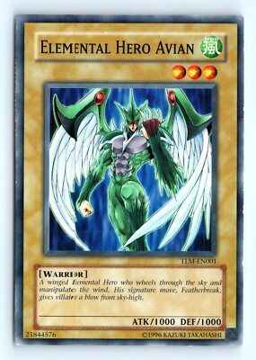 Yu-Gi-Uh Elemental Hero Avian #TLM-EN001 The Lost Millennium tcg LP-image