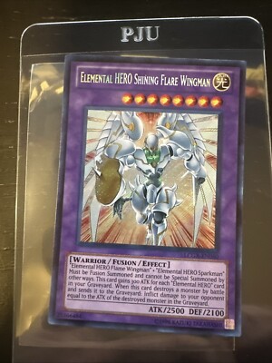 Yugioh Elemental Hero Shining Flare Wingman LCGX-EN050 Secret Rare Konami 2018-image