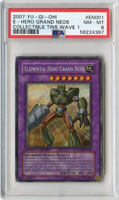 2007 Yu-Gi-Oh! - Elemental Hero Grand Neos - Secret Rare - CT04-EN001 - PSA 8-image