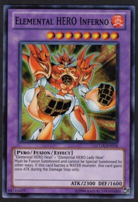 Yugioh Elemental HERO Inferno LCGX-EN076 Super Rare Unlimited - VLP-image