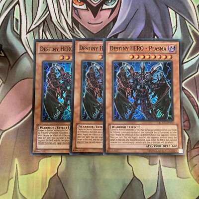 LCGX-EN134 x3 Destiny HERO - Plasma Super Rare Excellent Condition Yugioh -image