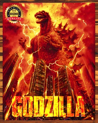 Godzilla - Art - The King Of Monsters - Metal Sign 11 x 14-image