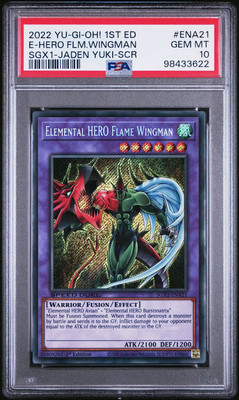 PSA 10 ELEMENTAL HERO FLAME WINGMAN SGX1-ENA21 SPEED DUEL GX ACADEMY BOX JADEN-image