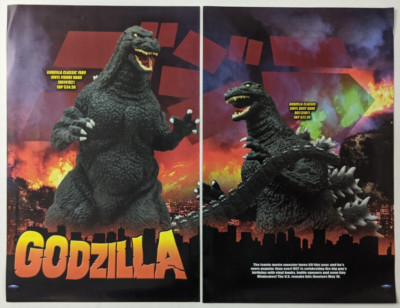 Godzilla Vinyl Bank Print Ad Poster Art PROMO Original Classic Advert Minimates-image