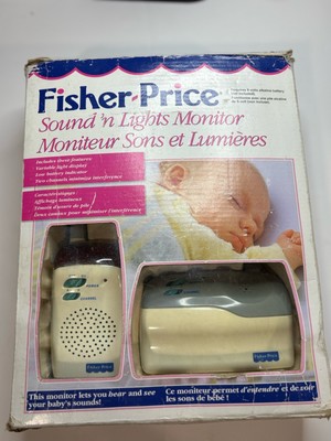 Vtg Fisher Price Baby Monitor Sound 'N Lights Transmitter Receiver Open Box 1992-image