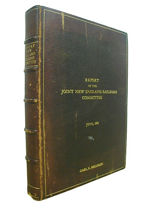 Report of the Joint New England Railroad Committee June 1923 Leather Bound-image