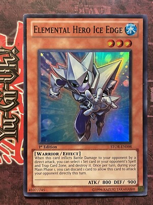 Elemental Hero Ice Edge - STOR-EN098 - Super Rare - 1st Edition - VLP-image