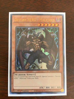 Destiny Hero - Malicious - BLC1-EN030 - Ultra Rare Silver - 1st Edition-image
