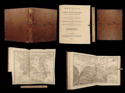 1790 Greek ATLAS Maps Travels of Anacharsis Greece Philosophy Persia Barthelemy-image