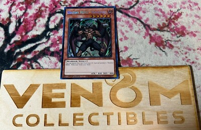 1x (M/NM) Destiny HERO - Malicious RA03-EN001 Secret Rare 1st Edition YuGiOh-image