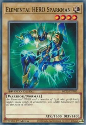 Yugioh! Elemental HERO Sparkman - SGX3-ENA05 - Common - 1st Edition Near Mint, E-image