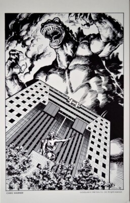 GODZILLA Print Chris Warner art 1988 Toho-image