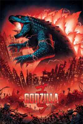 Godzilla Sam Mayle Small Red Variant Movie Poster Giclee Print Art 16x24 Mondo-image