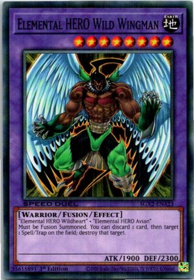 Elemental HERO Wild Wingman #SGX2-ENA23 Yugioh Lightly played 1st Edition-image