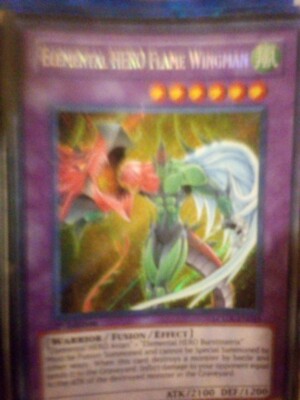 Yu-Gi-Oh Card Elemental HERO Flame Wingman [LCGX-EN045] Secret Rare collectible.-image