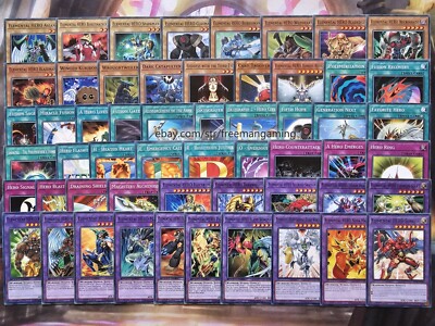 Yugioh Jaden Yuki Elemental Hero Deck 55 Card Flame Wingman Miracle Fusion Anime-image